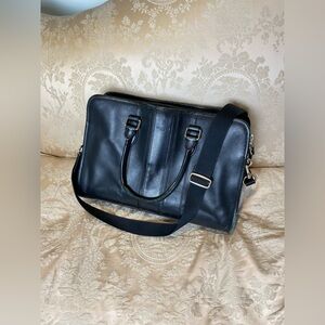 Coach Bond Briefcase F72309 Black Smooth Leather Laptop Bag Men's Business Work